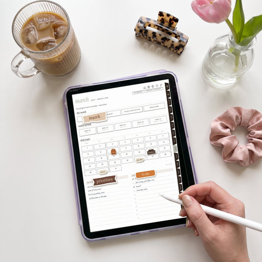 Planner Essentials digital sticker sheet preview
