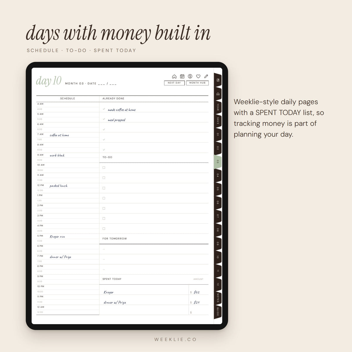 Soft Life Budget Planner pages