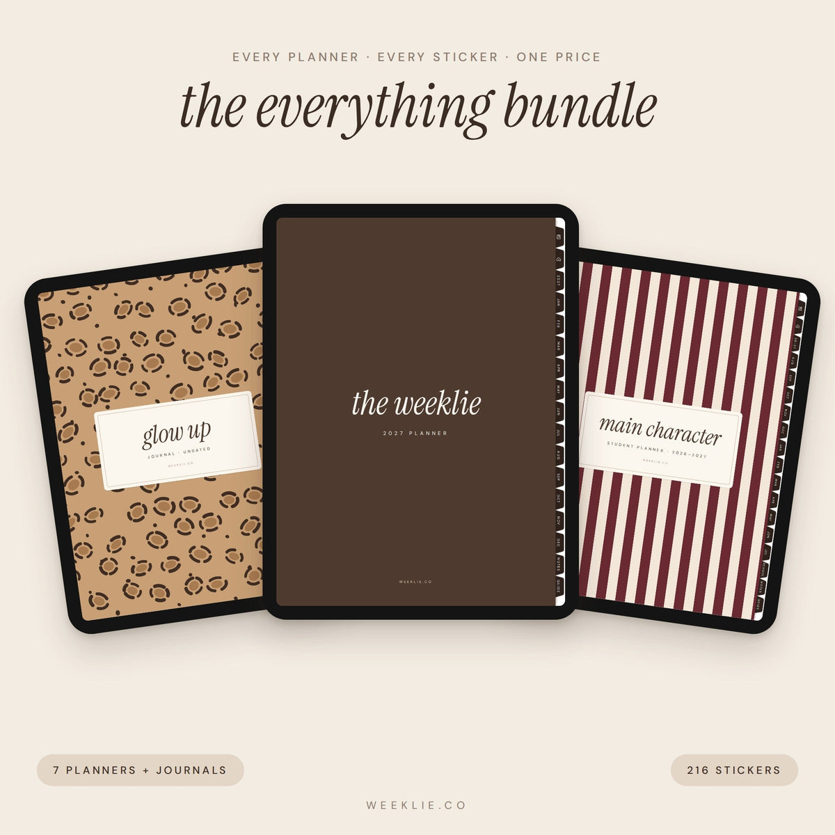 The Everything Bundle planners and stickers preview