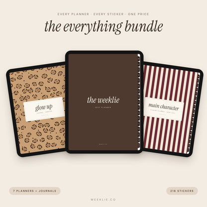 The Everything Bundle planners and stickers preview