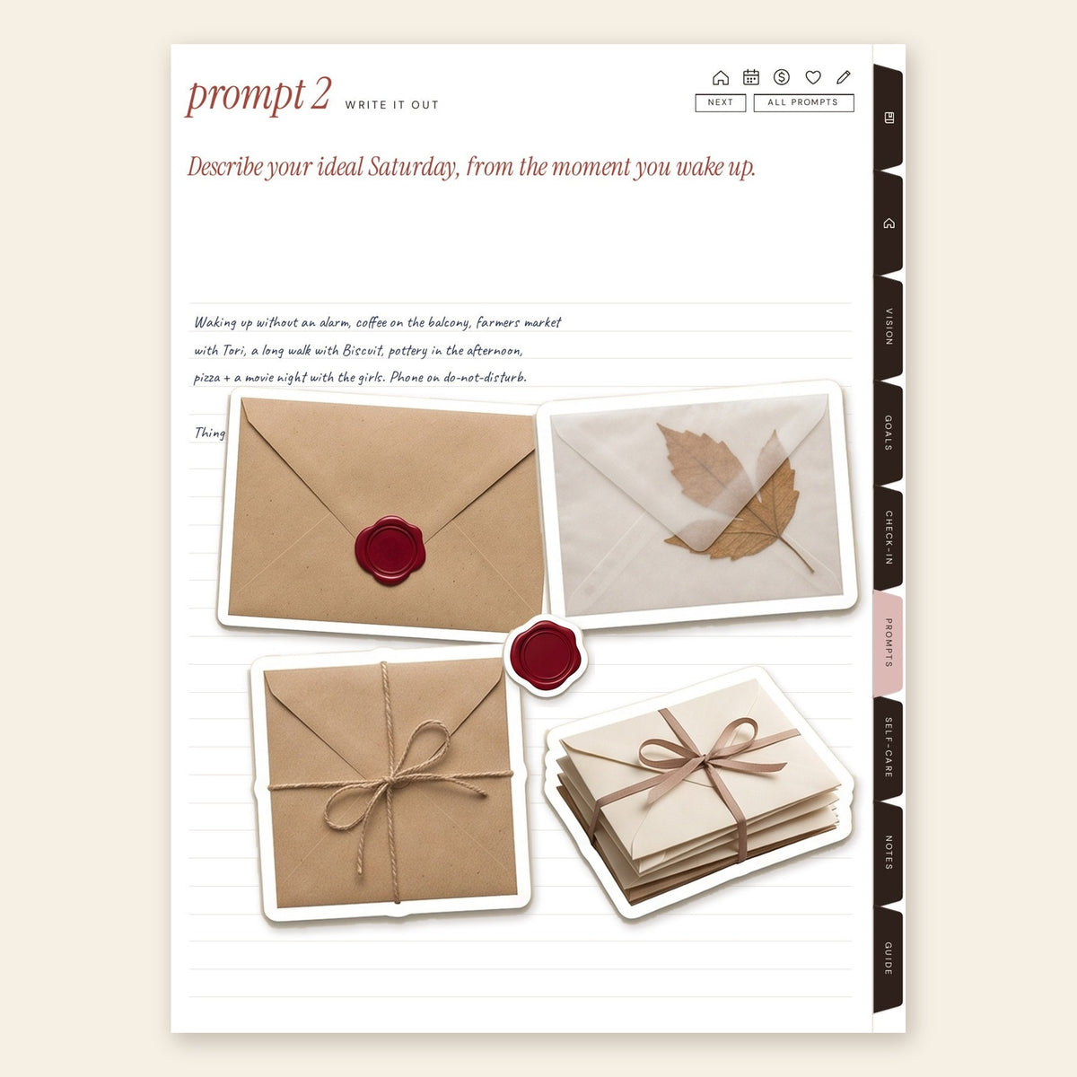 Envelopes & Wax Seals digital sticker sheet preview