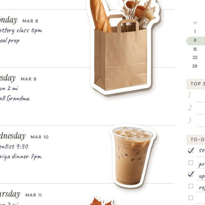 Fall Errands digital sticker sheet preview