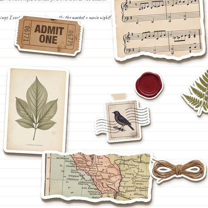 Junk Journal digital sticker sheet preview