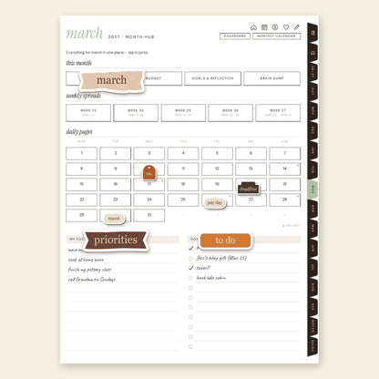 Planner Essentials digital sticker sheet preview
