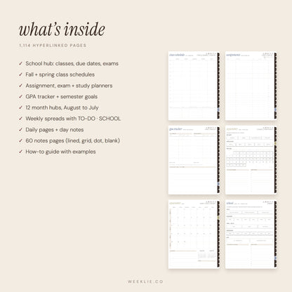 What is inside Main Character Student Planner 2026–2027