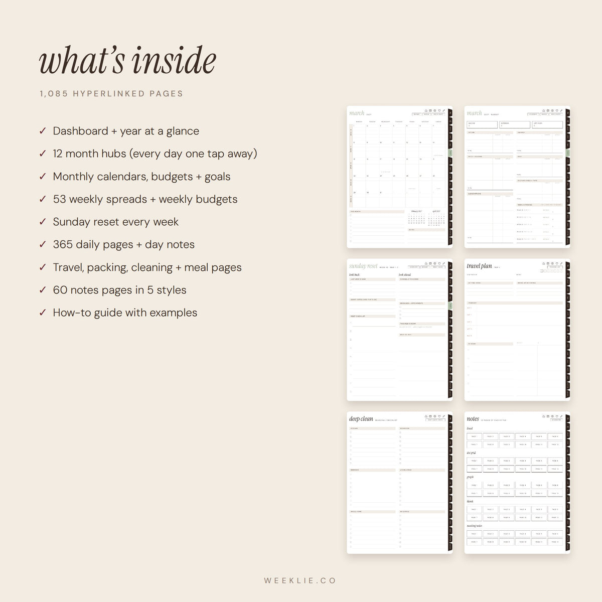 What is inside The 2027 Weeklie Planner