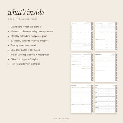 What is inside The 2027 Weeklie Planner