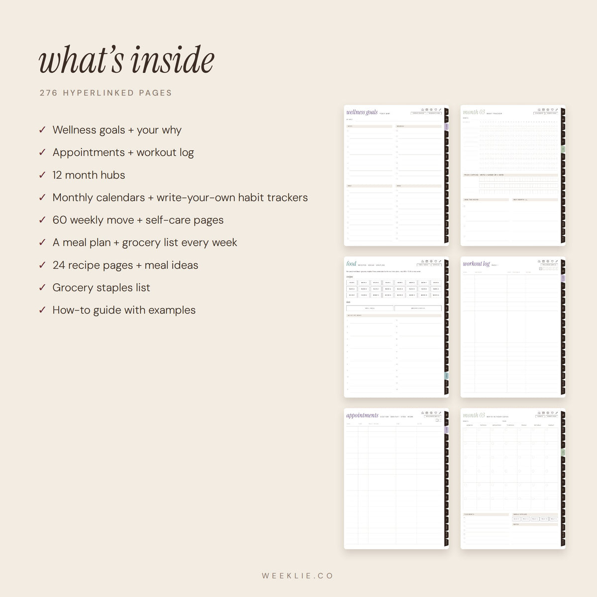 What is inside Wellness Era Planner