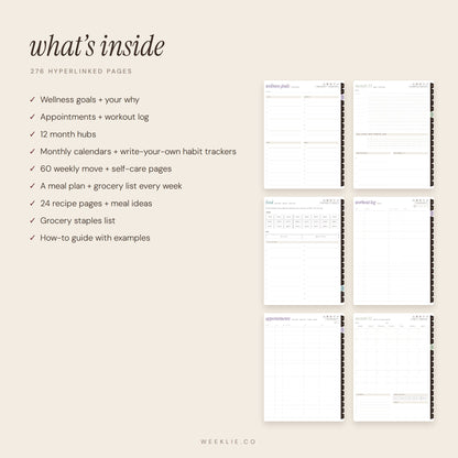 What is inside Wellness Era Planner