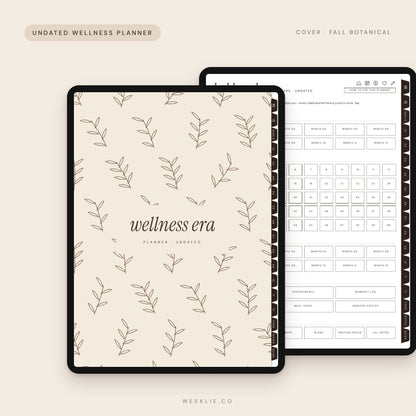 Wellness Era Planner with the Fall Botanical cover